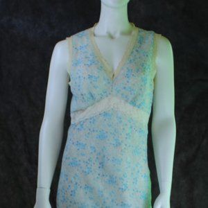 Ruby Tan & Light Blue Floral Slip Dress